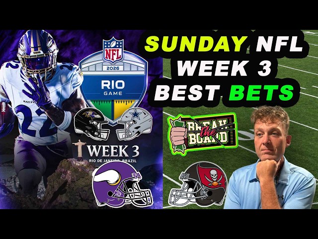 NFL SUNDAY BEST BETS 💰 Ravens vs Cowboys + Vikings-Bucs Betting Angles