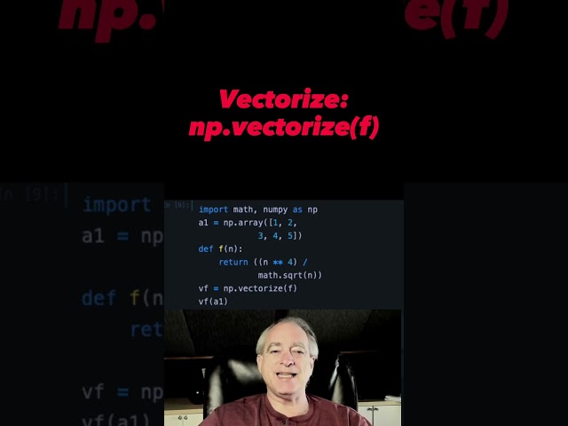 Increase efficiency up to 50x when mapping function over Numpy array