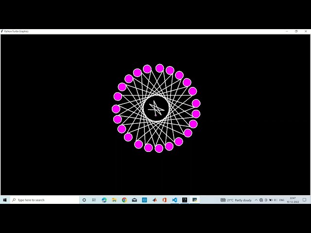 crazy Design using python turtle graphics😱#subscribe for more videos😍#python #viral #turtle #vscode