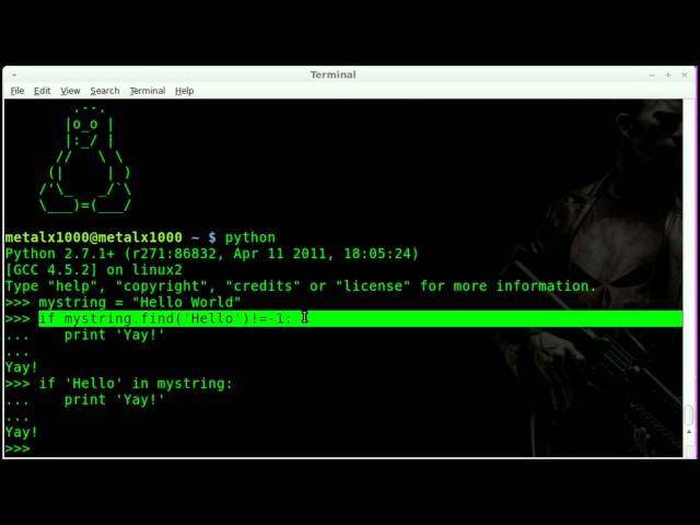 Python Quick Tip - Search Through Strings - Linux
