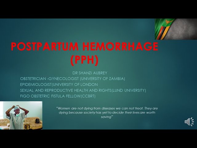 PPH  DIAGNOSIS AND MANAGEMENT