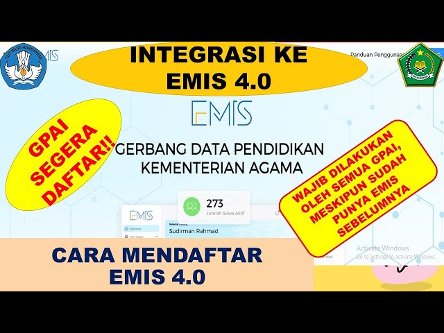 Tutorial Guru PAI dalam Integrasi ke EMIS 4.0 : Cara Daftar Akun Emis 4.0