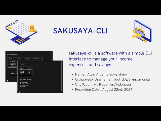 SAKUSAYA-CLI (CS50 Python's Final Project Demonstration)