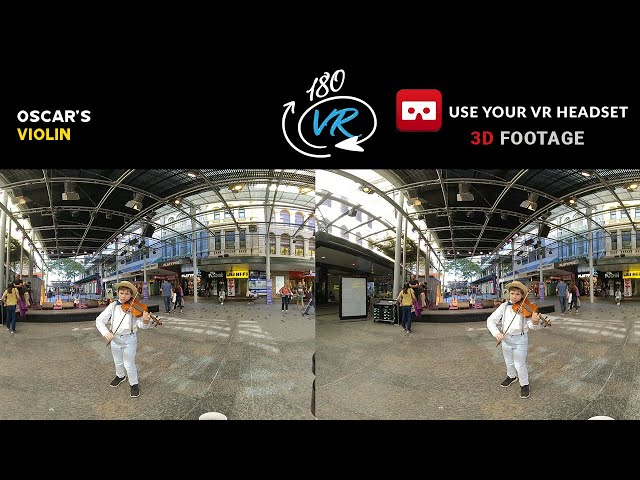 180 3D VR Life Footage   Oscar's Violin
