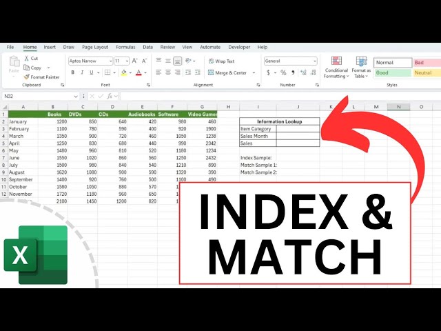 Excel - INDEX and MATCH