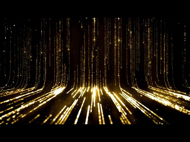 4K GOLD PARTICLES /   GOLDEN PARTICLES LOOP BACKGROUND / GOLDEN STAGE BACKGROUND
