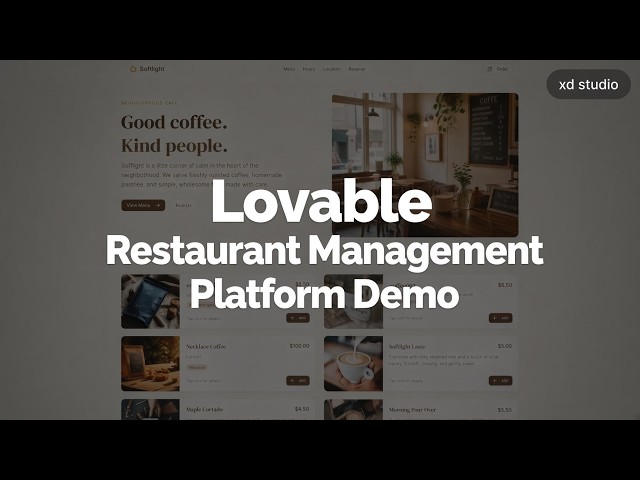 Lovable Restaurant Management Platform Demo