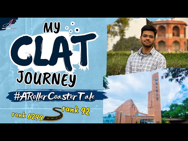 👉🏻 My CLAT Preparation Journey 🚗 || Abhyuday Pandey | AIR 92 | My CLAT Story | NLSIU Bangalore