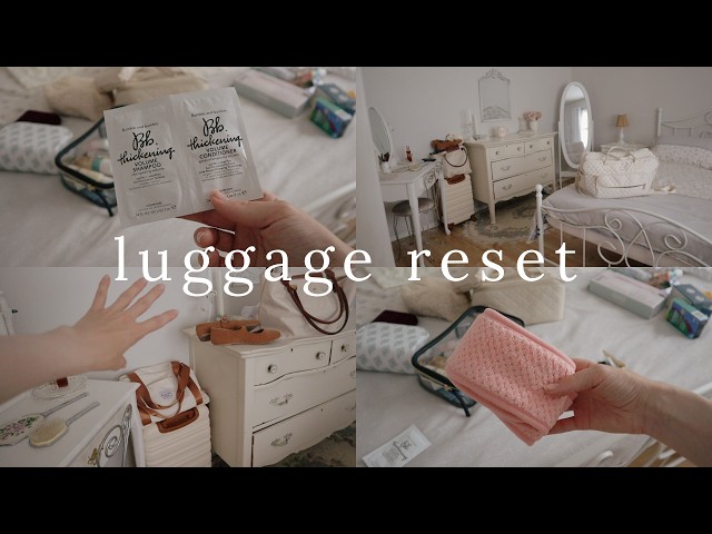 travel bag, suitcase 🧳 pack with me RESET  \\ getting ready for a trip, ✈️  declutter, organize 🧺