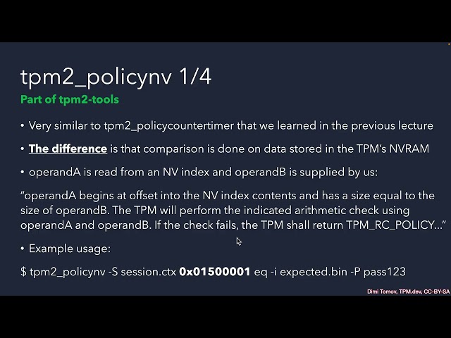 Advanced Trusted Platform Modules (TPMs) Usage TC1103 Lecture E Part 3