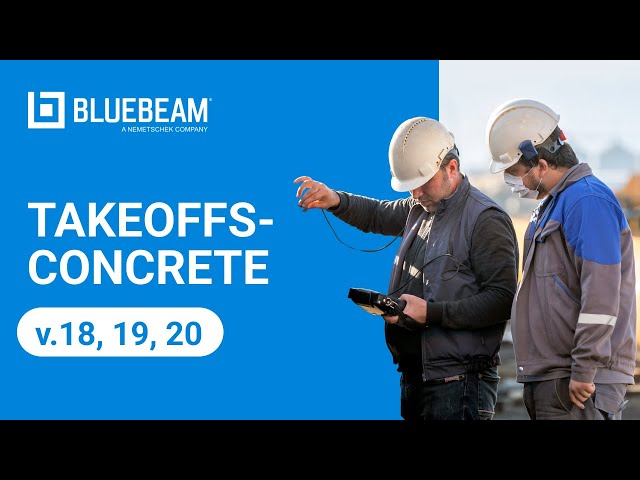 Revu 2018 Getting Started: Takeoffs - Concrete