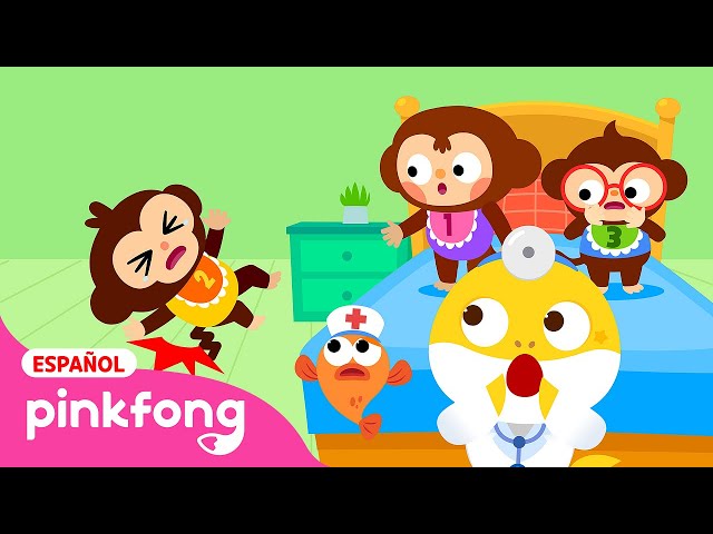 Tres Monitos🐵 Están Saltando en la Cama | Tiburón Bebé Juego de Hospital🏥 | Pinkfong en español