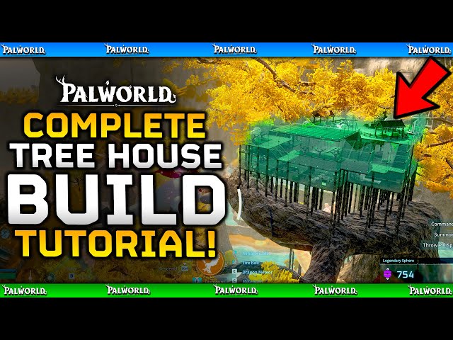 How To Build Amazing TREE HOUSE Base // Build Tutorial - Palworld Feybreak Full Base Building Guide
