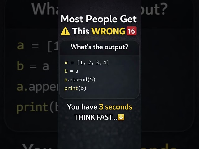 Most People Get This Python Output Wrong 😳 | Python Quiz #16
