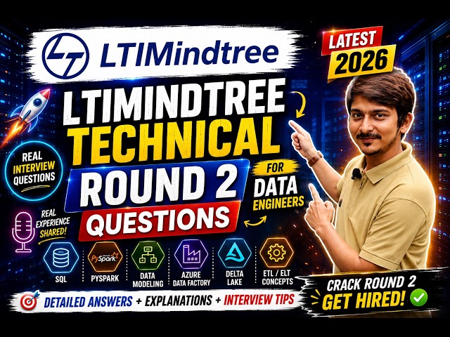 🚀 LTIMindtree Data Engineer Interview Questions 2026 | Technical Round 2 Questions & Answers