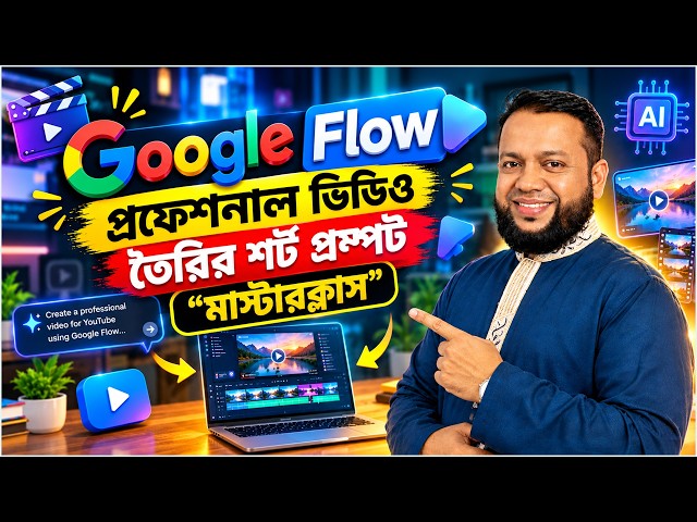 Google Flow AI Video Masterclass | How to Use Google Flow Step-by-Step Bangla Tutorial
