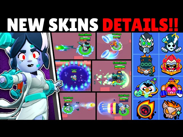 New Brawl-o-ween Skins Animation, Price, Spawn Animations & More!! |  #brawlerblast