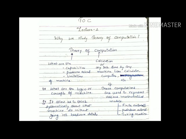 What is theory of computation (TOC) - lecture1/ toc