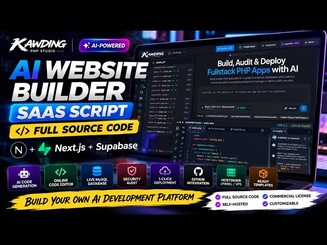 AI Website Builder SaaS Script | Full Source Code (Next.js + Supabase)