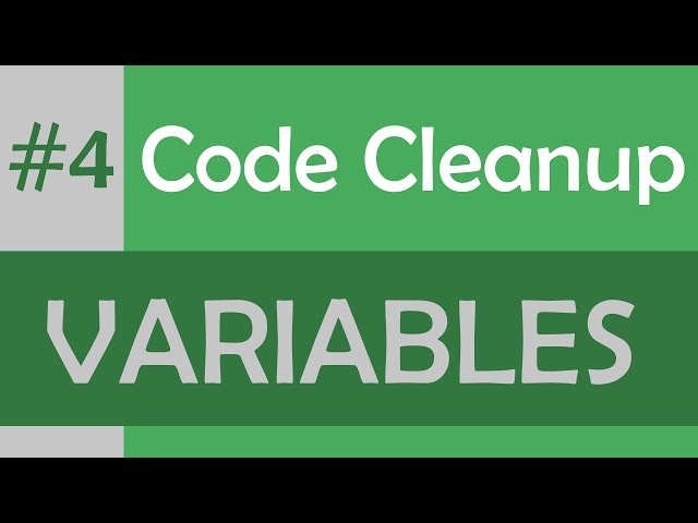 When to use variables | [ Code Cleanup #4 ]