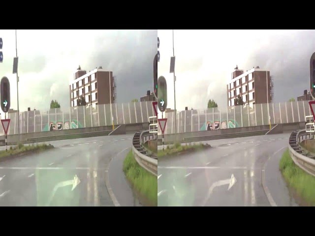 Google CARDBOARD & Anaglyph  VIDEO - REAL 3D RIDE FROM ASSEN TO GRONINGEN NETHERLANDS - 24 MIN