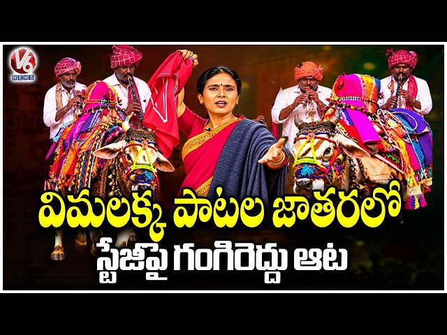 Gangireddu Dance At Vimalakka 50 Hour Praja Kala Jatara | V6 News