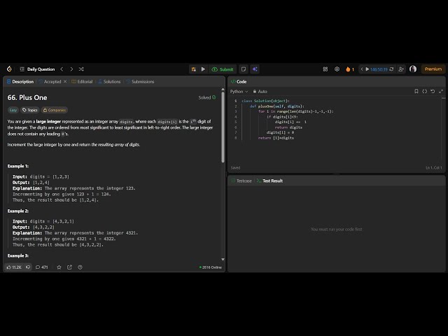 66. Plus One | Leetcode POTD