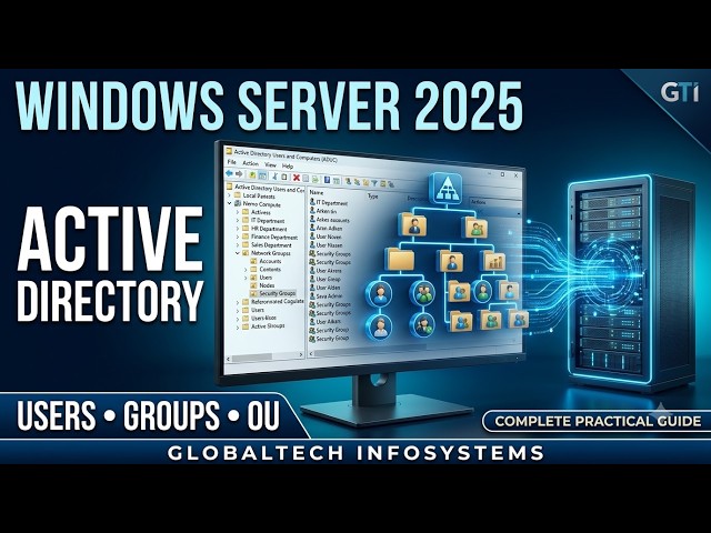 Windows Server 2025 Active Directory Users, Groups & OU | Complete Practical Hindi Guide