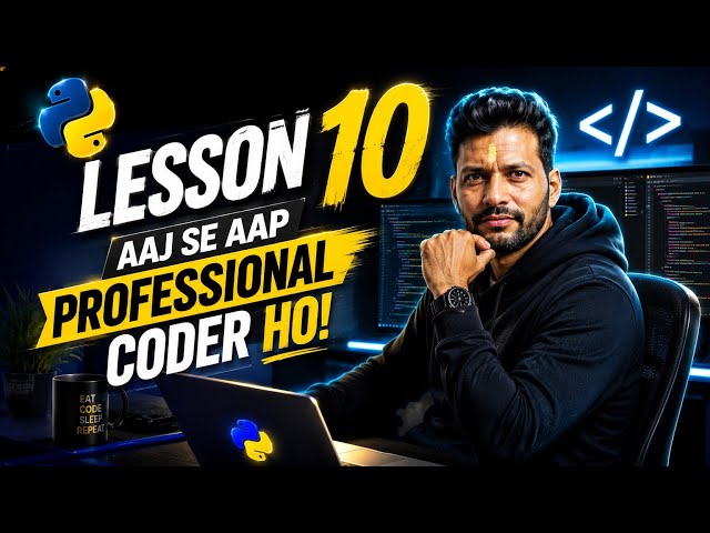 Python Lesson 10 🔥 Aaj Se Aap Professional Coder Ho! | Python Course for Beginners in Hindi
