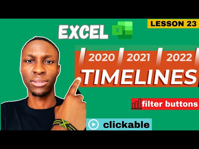 How to insert Slicers & Timelines Excel to Create an Interactive Dashboard | Lesson 23