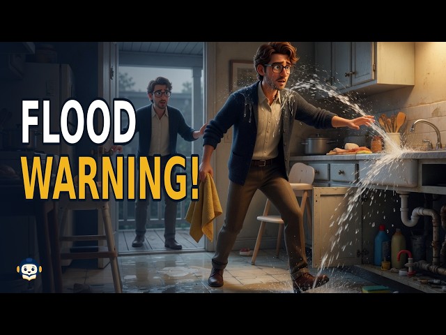The Kitchen Pipe Bursts! (A2–B1)｜English Listening Practice