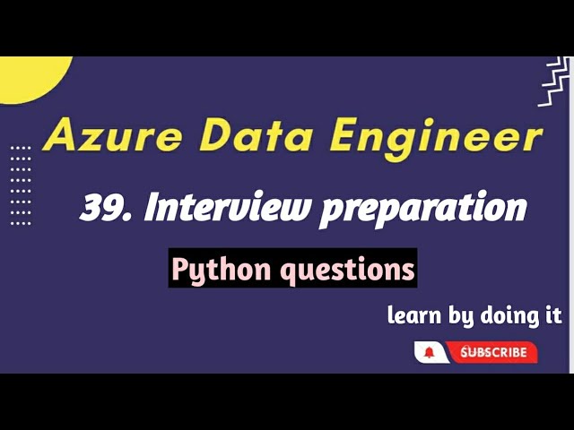 Python Interview Question | Data Engineer