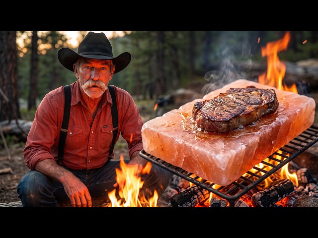 Cowboy Campfire Cooking for Beginners & Using a Salt Block for Cooking