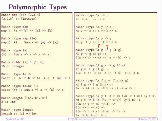 CS2104 Programming Languages Lecture 9