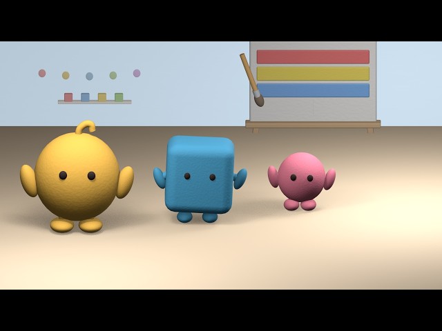 Colors Song for Toddlers 🌈 Learning Colors for Babies - Red Yellow Blue Green | Baby Clay Moves 116
