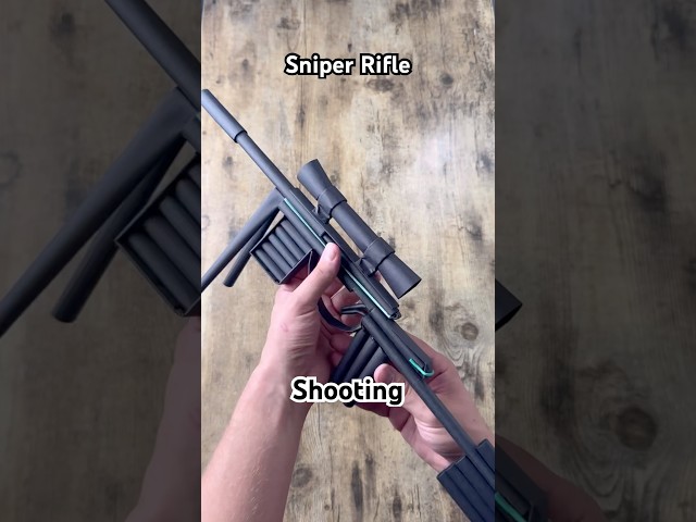 SHOOTING SNIPER RIFLE ORIGAMI WORLD TUTORIAL | HOW TO MAKE WORKING ORIGAMI SNIPER RIFLE EASY