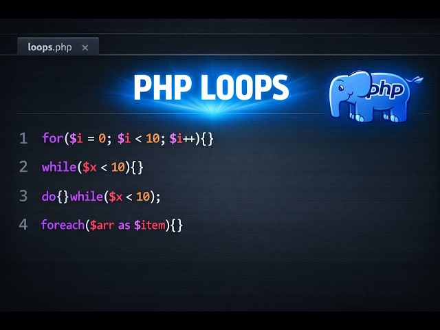 PHP Loops Explained — The Only Video You'll Ever Need