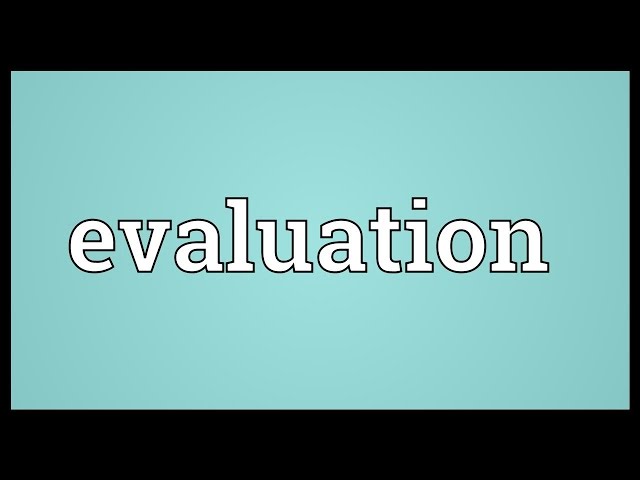 Evaluation Meaning