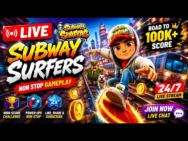 🔥 LIVE Subway Surfers Gameplay | Road to 100K Score | No Death Challenge
