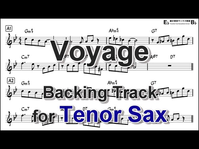 Voyage (Kenny Barron) - Backing Track with Sheet Music for Tenor Sax