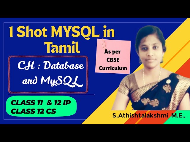 Database Management system - Mysql | CBSE Class 12 CS/IP
