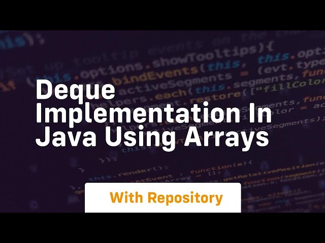 deque implementation in java using arrays