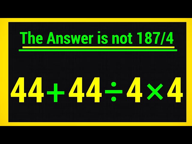 93% Get This Simple MATH problem Wrong!! 