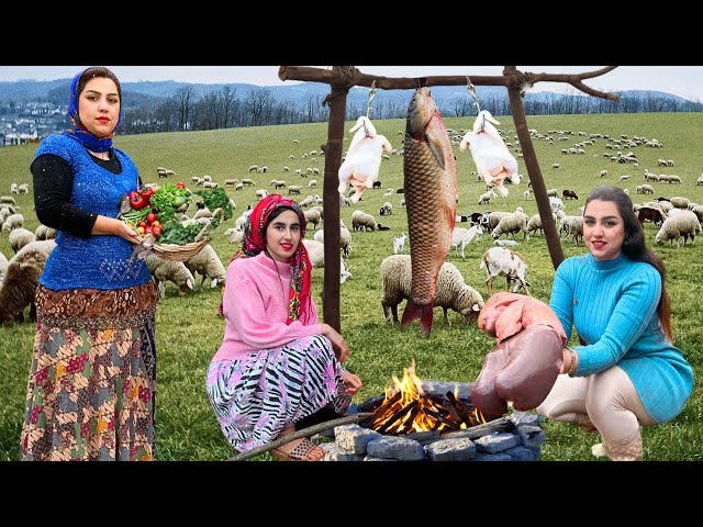 IRAN Nomadic Life :Cooking Delicious Lunch in Traditional Style | Unique Healthy Recipes of Village