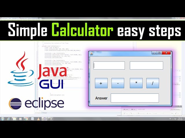 Simple calculator using java gui in eclipse
