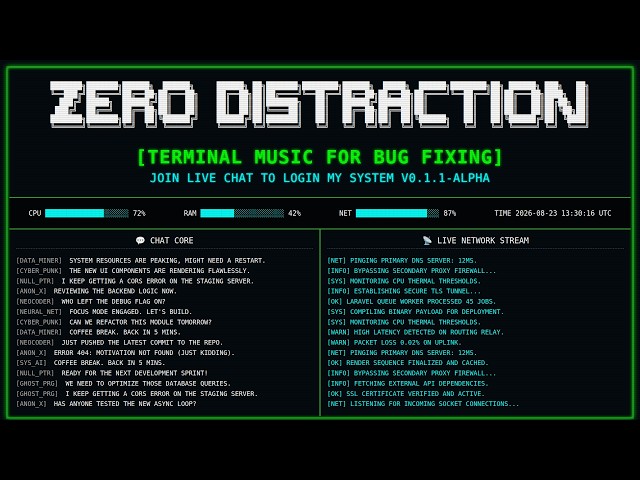 Deep Work Music for Debugging & Refactoring – Cyberpunk Flow State