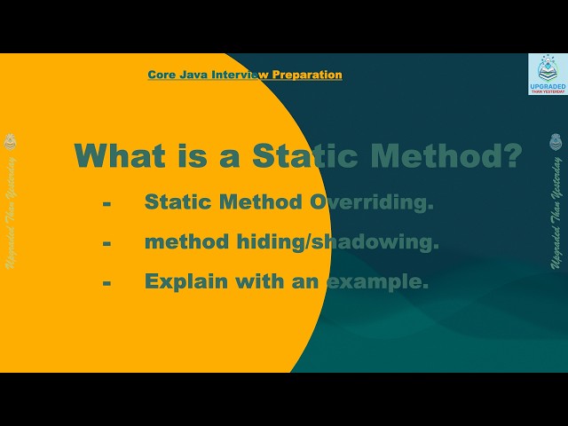 Can We Override Static Method? | Polymorphism & Binding | Static Method in Java Explained