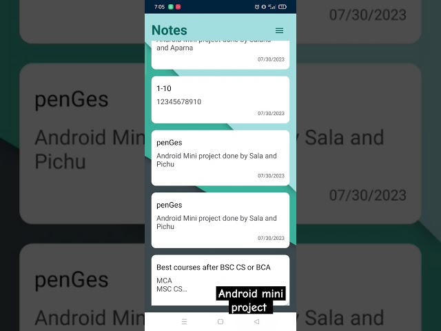 Android Studio Mini project| Android Notes Application l Android Application #androidstudio #java