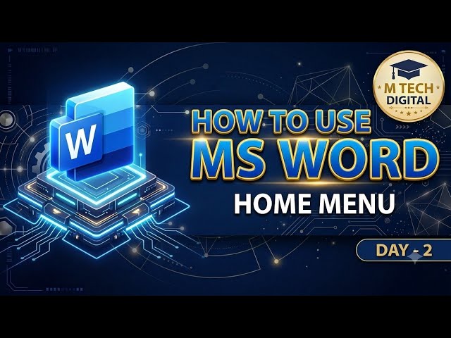  MS Word Home Menu Full Explanation | MS Word Home Tab in Hindi | Home Menu Complete Guide