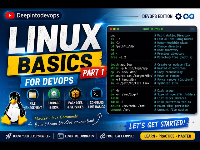 Linux Basics for Beginners | Linux Commands | DevOps | Cloud | SRE | Storage Utilization |